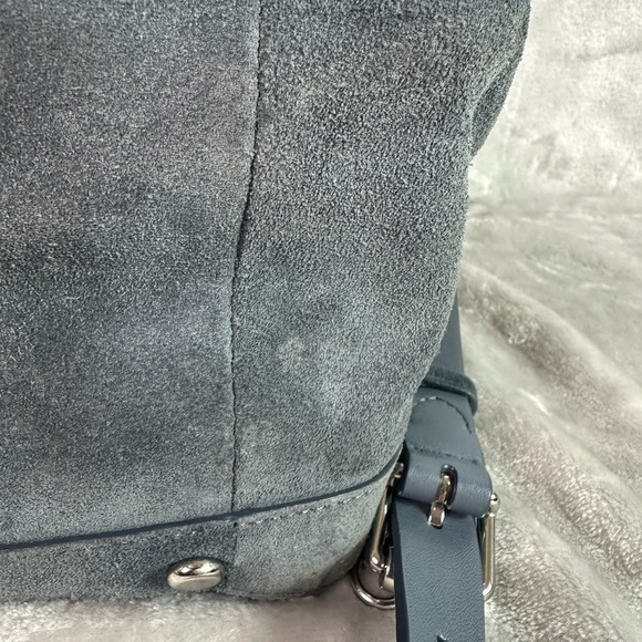 Rebecca Minkoff MAB Suede Hobo Shoulder Steep Gray  Bag - Picture 9 of 16